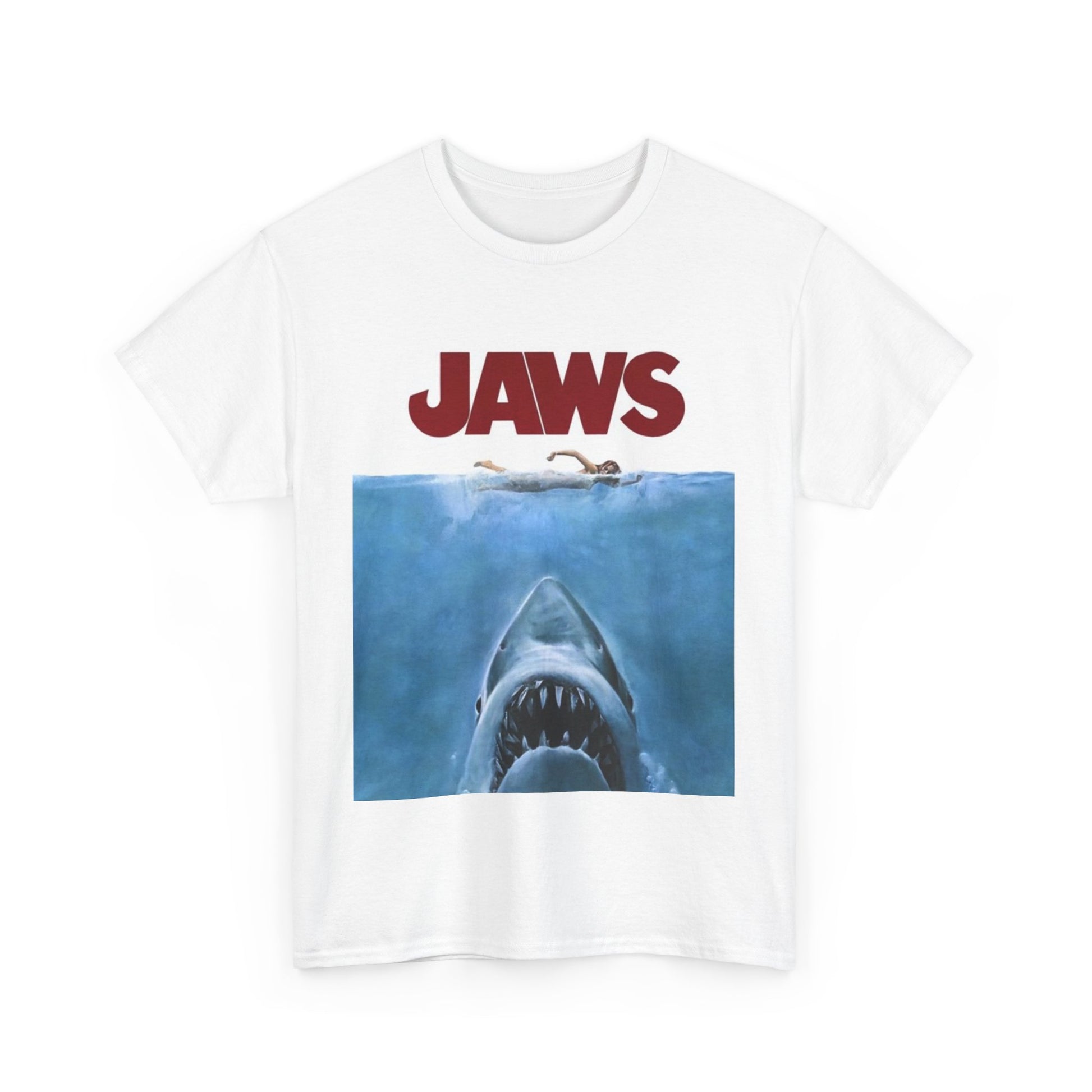 Jaws Unisex Heavy Cotton Tee | Shark T-Shirt, Movie Apparel, Summer Fashion, Fan Gift, Horror Film Merchandise