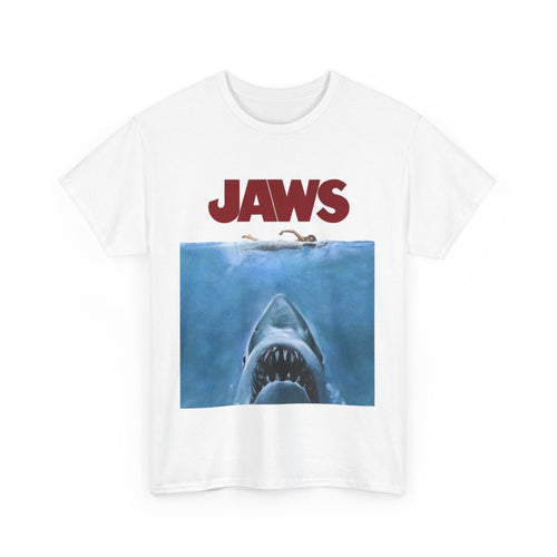 Jaws Unisex Heavy Cotton Tee | Shark T-Shirt, Movie Apparel, Summer Fashion, Fan Gift, Horror Film Merchandise