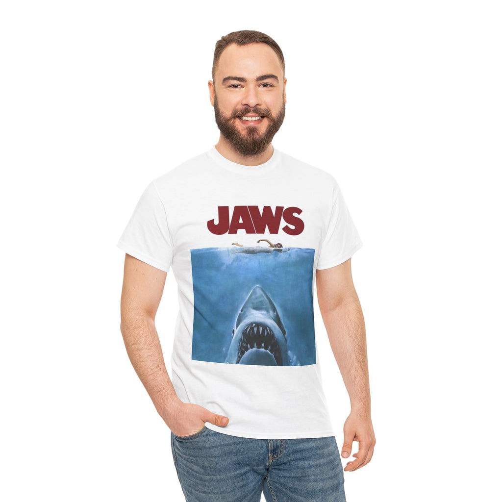 Jaws Unisex Heavy Cotton Tee | Shark T-Shirt, Movie Apparel, Summer Fashion, Fan Gift, Horror Film Merchandise
